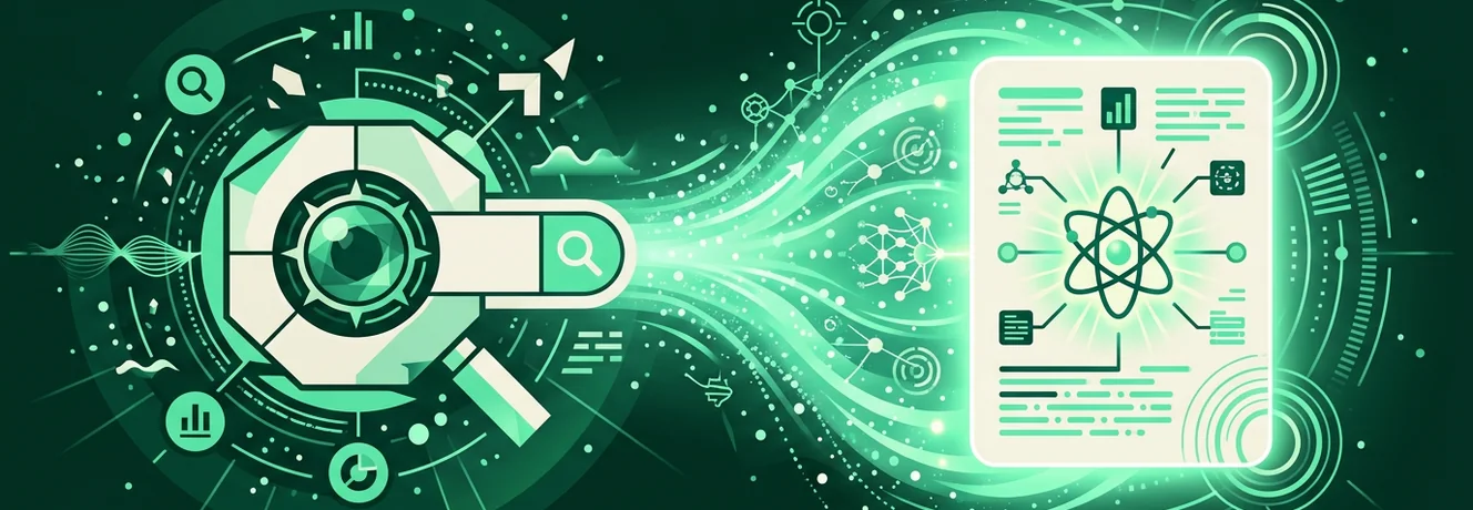 Ilustracja symbolizująca tryb AI Google w Polsce zastępujący listę wyników jedną wygenerowaną odpowiedzią